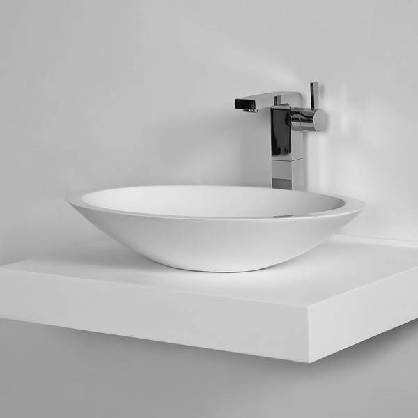 Vasque à poser ovale en Solid Surface OVALIS 60 x 35 cm
