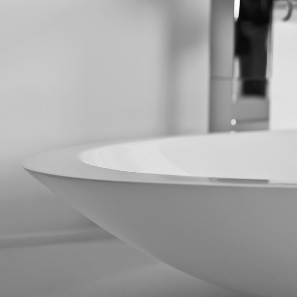 Vasque à poser ovale en Solid Surface OVALIS 60 x 35 cm