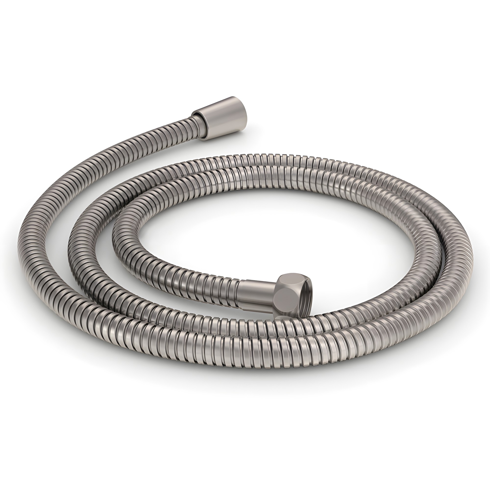 Flexible en inox brossé 150 cm avec raccords rotatifs