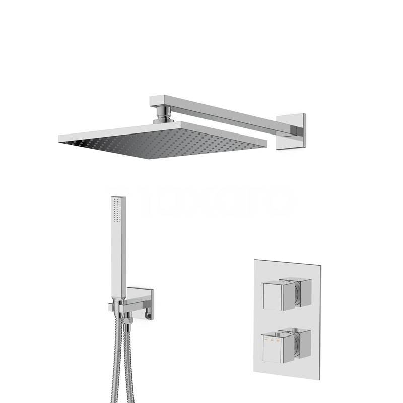 Pack douche encastré thermostatique chromé KUBIK 4 Pack douche encastré thermostatique chromé KUBIK 4