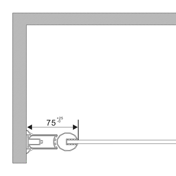 Porte de douche 60 cm pivotante SINA verre Nanotech