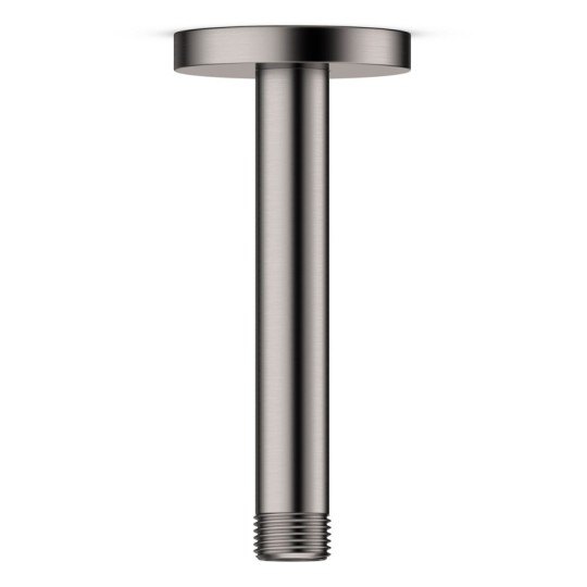 Bras de douche vertical 14 cm en inox brossé