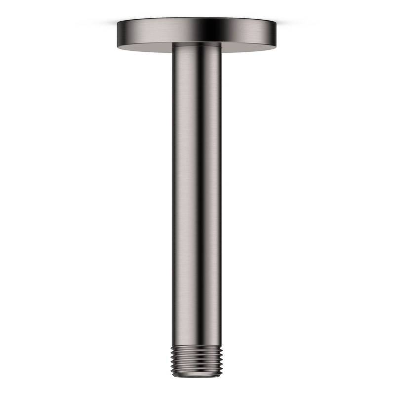 Bras de douche vertical 14 cm en inox brossé