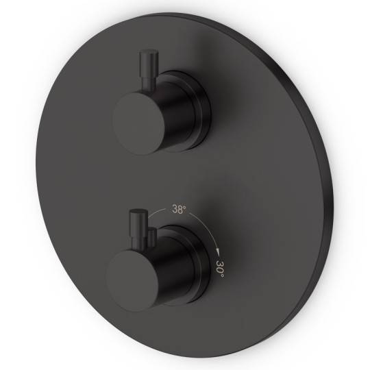 Mitigeur thermostatique mural avec inverseur douchette / douche de tête