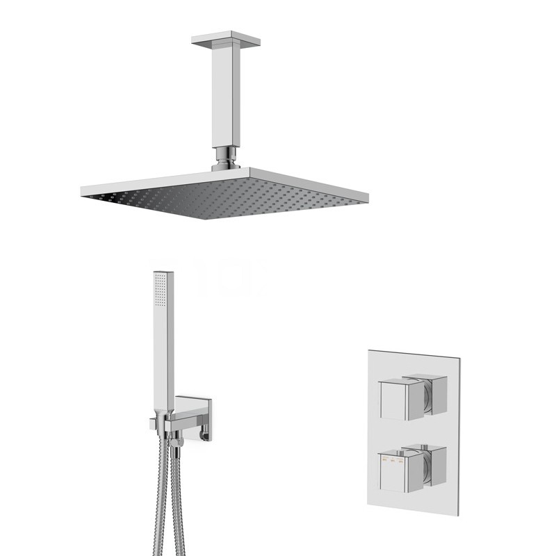 Pack douche encastré mitigeur thermostatique KUBIK 6 Pack douche encastré mitigeur thermostatique KUBIK 6