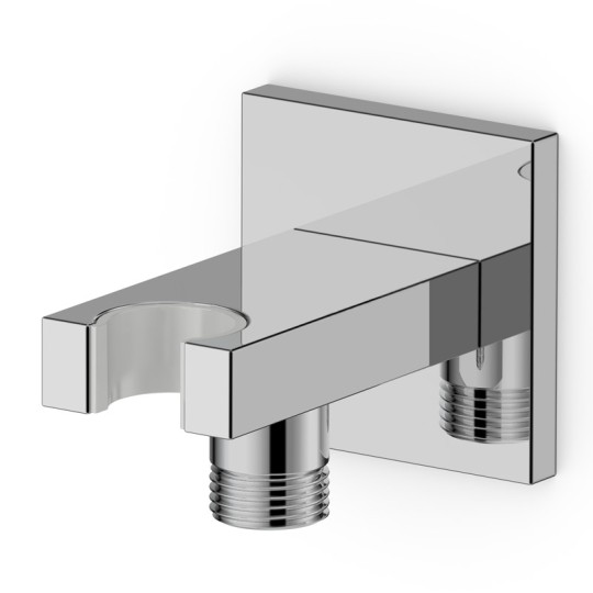 Support douchette mural avec alimentation flexible