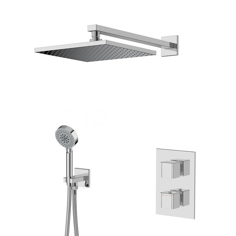 Pack douche encastré mitigeur thermostatique KUBIK 7 Pack douche encastré mitigeur thermostatique KUBIK 7