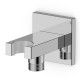 Support douchette mural avec alimentation flexible