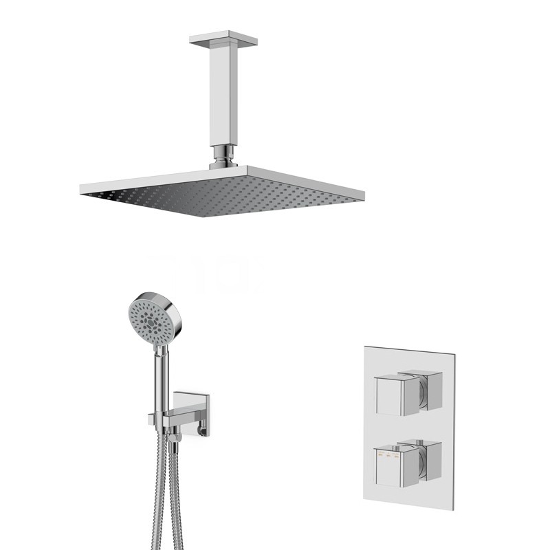 Pack douche encastré mitigeur thermostatique KUBIK 8 Pack douche encastré mitigeur thermostatique KUBIK 8