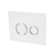Plaque de commande double chasse HOOP Blanc pour bâti-support WIRQUIN