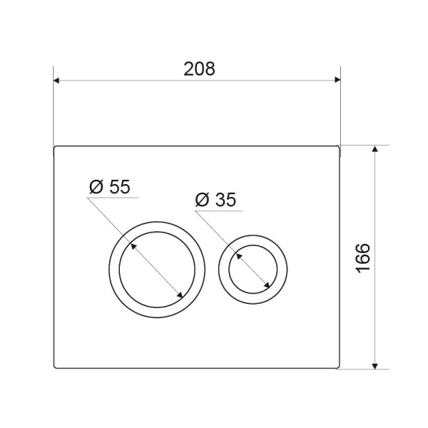 Plaque de commande WIRQUIN 55721305 chrome mat