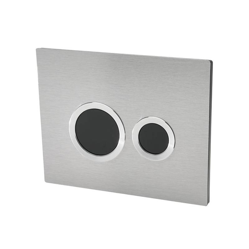 Plaque de commande double chasse HOOP Chrome Mat pour bâti-support WIRQUIN