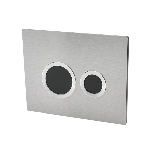 Plaque de commande double chasse HOOP Chrome Mat pour bâti-support WIRQUIN