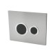 Plaque de commande double chasse HOOP Chrome Mat pour bâti-support WIRQUIN