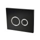 Plaque de commande double chasse HOOP Noir Mat pour bâti-support WIRQUIN