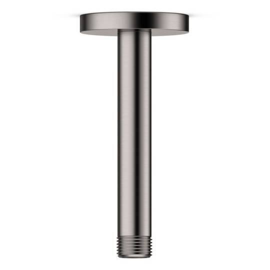 Bras de douche vertical 14 cm en inox brossé