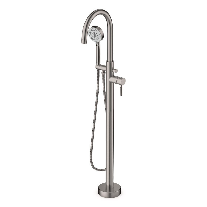Mitigeur colonne inox brossé pour baignoire îlot Mitigeur colonne inox brossé pour baignoire îlot