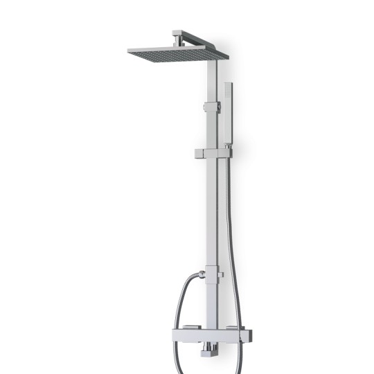 Colonne douche / douchette chromée avec mitigeur KUBIK
