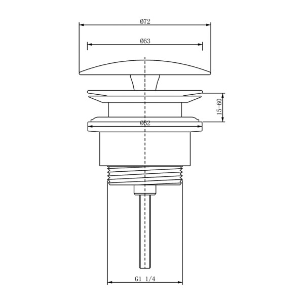 Bonde de vidage universelle fixe pour vasque et lavabo