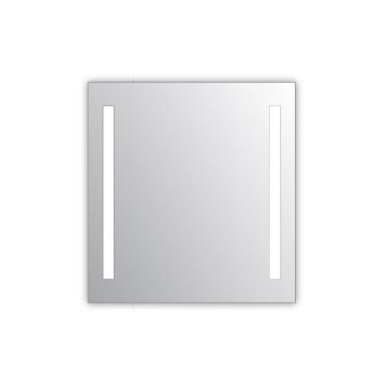 Miroir salle de bain VISIO 70x75 cm avec rétroéclairage LED et prises électriques