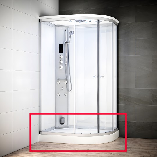Receveur SILVER 120 GAUCHE ASYMETRIQUE
