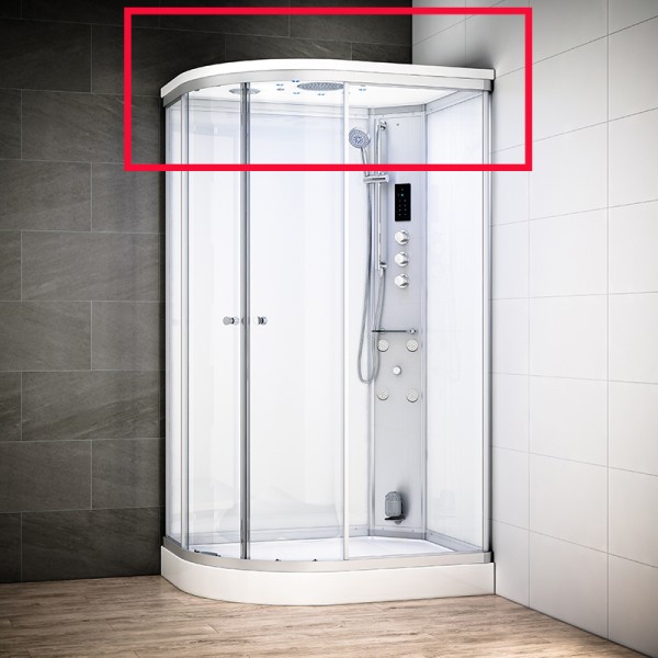Toit SILVER 120 DROITE ASYMETRIQUE HAMMAM