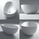 Baignoire ilot 170 cm Cocoon en Solid Surface (corian)