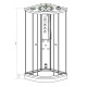 Cabine hammam 90 x 90 SILVER Blanc quart de rond