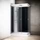 Cabine douche hydromassage SILVER rectangulaire avec accès en angle | Version gauche avec vitres noires