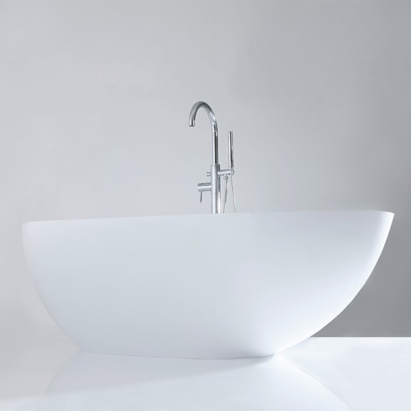 Baignoire ilot 160 cm Cocoon en Solid Surface (corian)