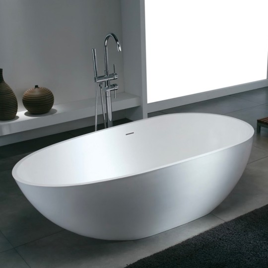 Baignoire ilot 160 cm Cocoon en Solid Surface (corian)