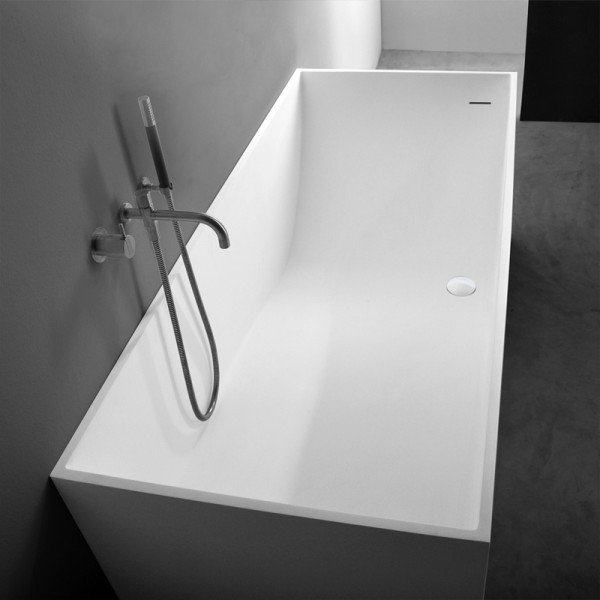 Baignoire ilot 150 cm Square en Solid Surface (corian)