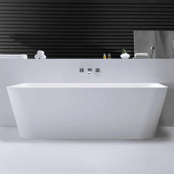 Baignoire semi-ilot 160 cm Love en Solid Surface (corian)