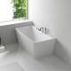 Baignoire semi-ilot 160 cm Love en Solid Surface (corian)