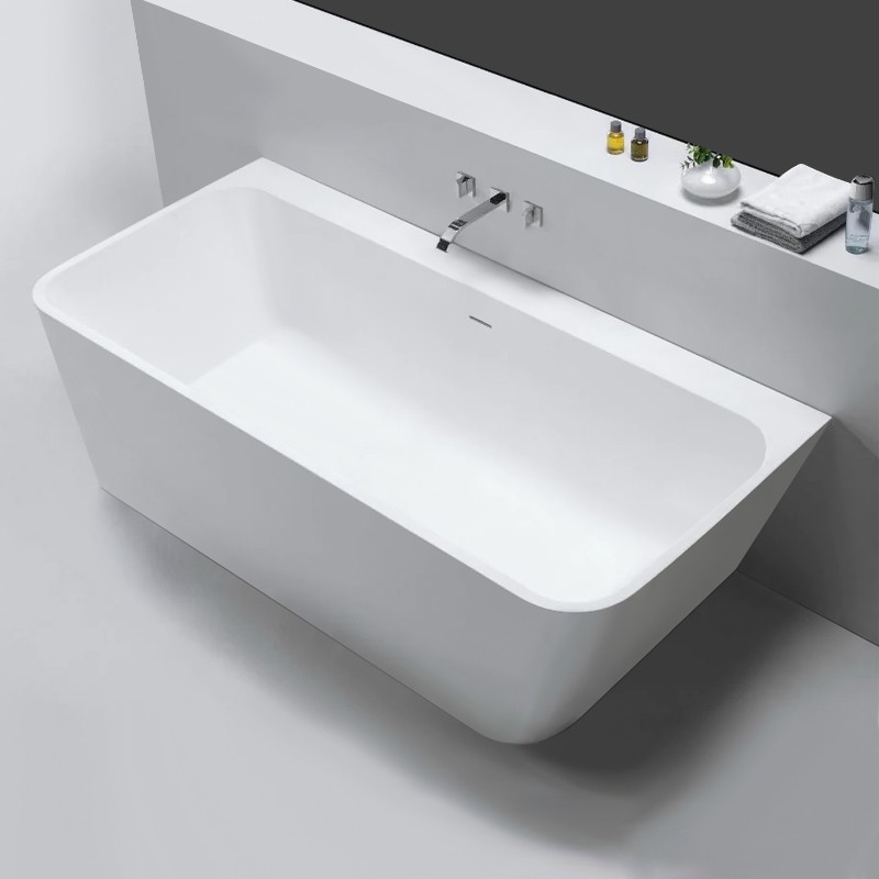 Baignoire semi-ilot LOVE 150 MATE Solid Surface Baignoire semi-ilot LOVE 150 MATE Solid Surface