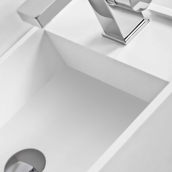 Lave-mains suspendu EASY 50 GAUCHE en Solid Surface