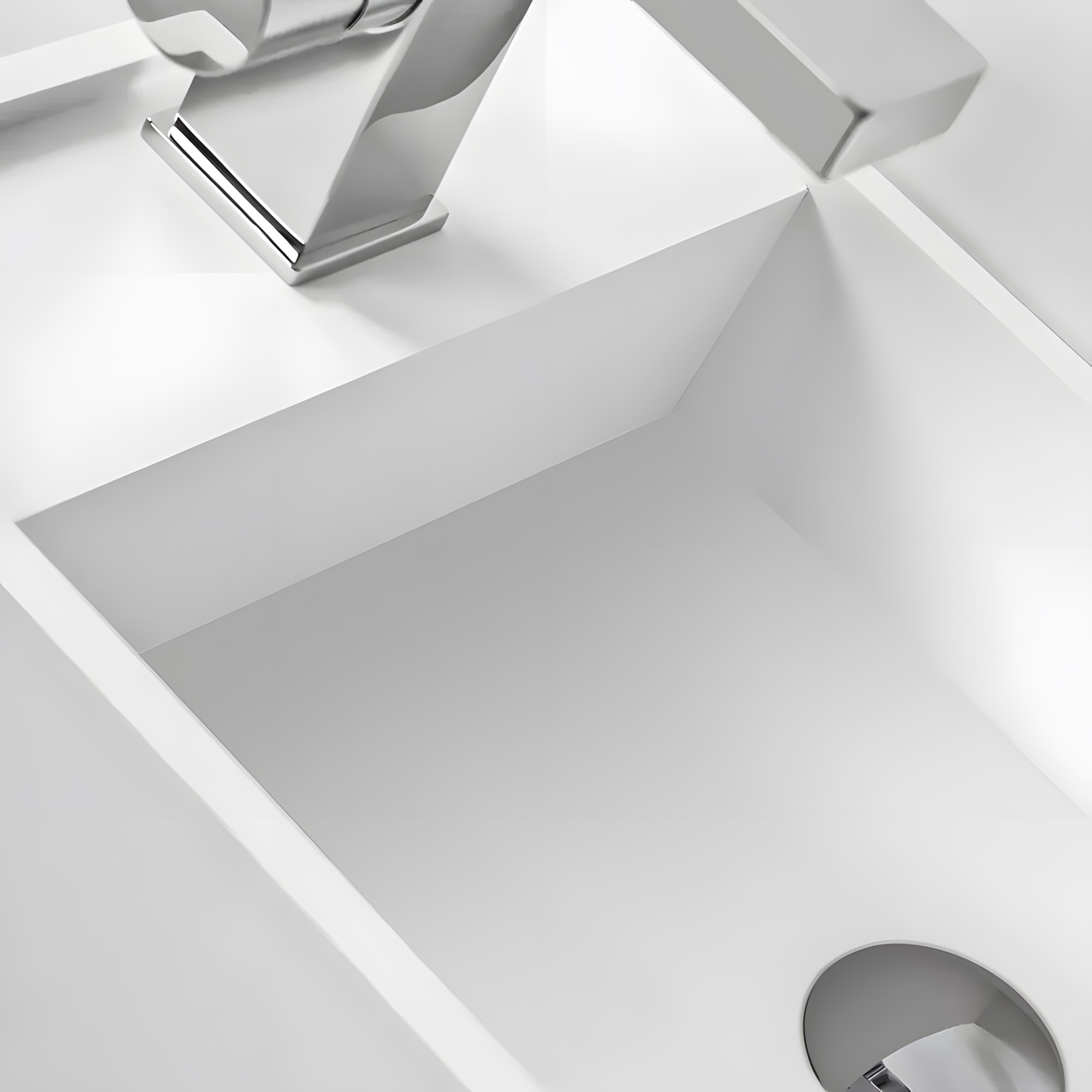 Lave-mains suspendu EASY 50 DROITE en Solid Surface