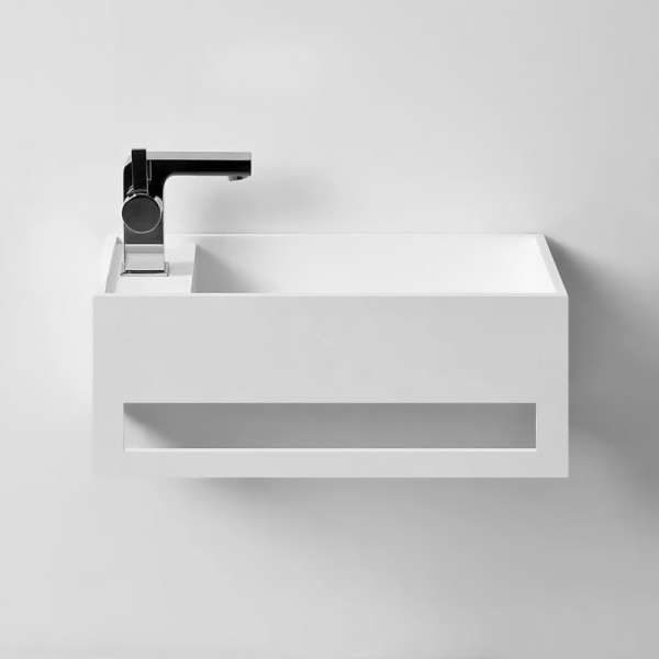 Lave-mains suspendu EASY 35 DROITE en Solid Surface
