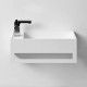 Lave-mains suspendu EASY 40 DROITE en Solid Surface