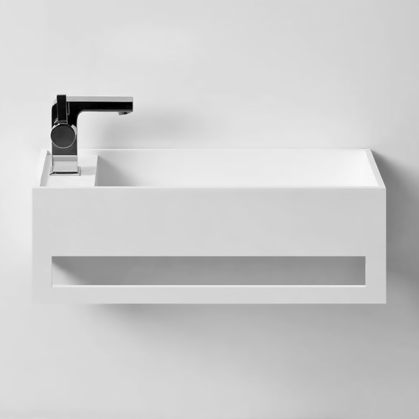 Lave-mains suspendu EASY 50 DROITE en Solid Surface