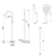 Mitigeur colonne LOOP baignoire îlot