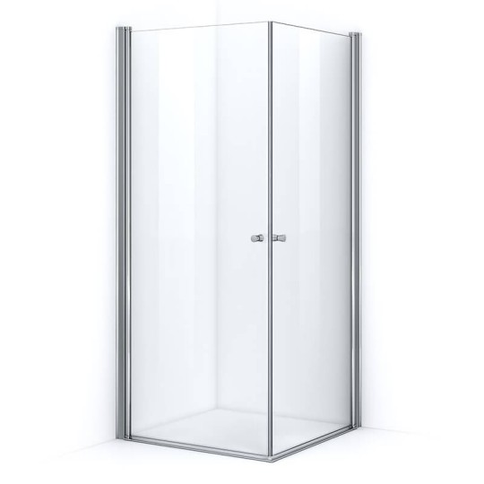 Paroi de douche d'angle 70 x 70 cm avec ouverture pivotante
