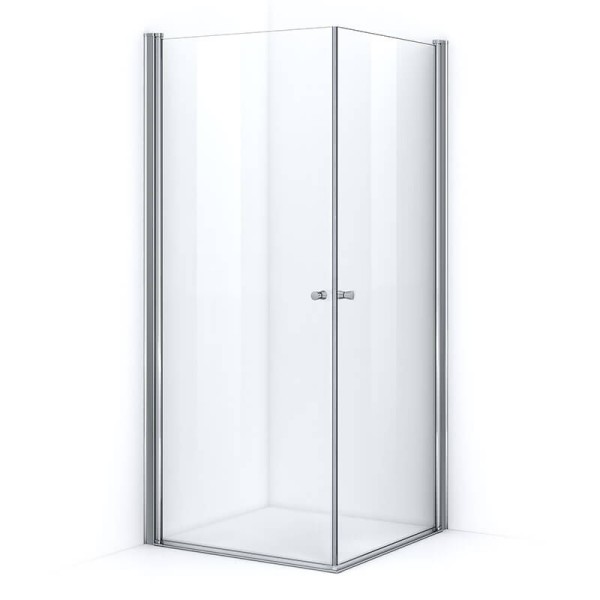 Paroi de douche d'angle 70 x 70 cm avec ouverture pivotante