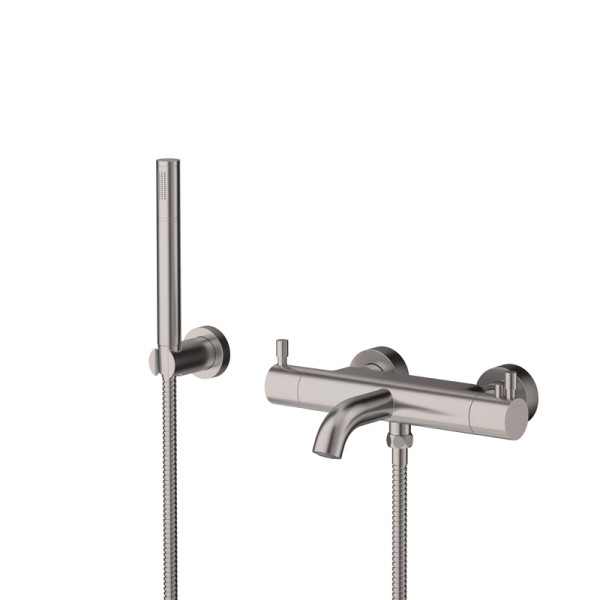 Pack bain/douche thermostatique LOOP inox brossé