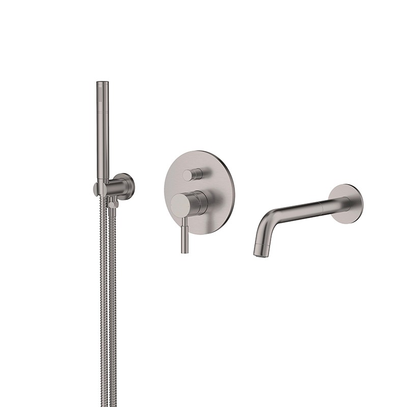 Pack bain/douche LOOP 5 inox brossé Pack bain/douche LOOP 5 inox brossé