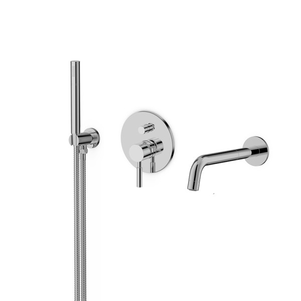 Pack bain / douche encastrée LOOP 5 chrome