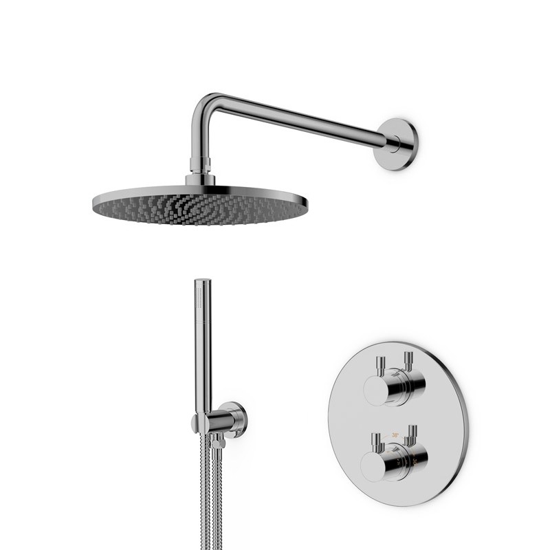 Pack douche encastré thermostatique LOOP 9 chrome Pack douche encastré thermostatique LOOP 9 chrome
