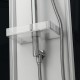 Tablette de rangement et flexible douchette en inox avec système anti-torsion