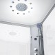 Cabine de douche hydromassage 80x80 SILVER Blanc 1/4 de rond