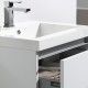Vasque en marbre de synthèse blanc avec trop-plein